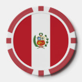 Lot De Jeton De Poker Drapeau du Pérou (Recto)