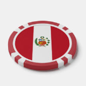 Lot De Jeton De Poker Drapeau du Pérou (Simple)