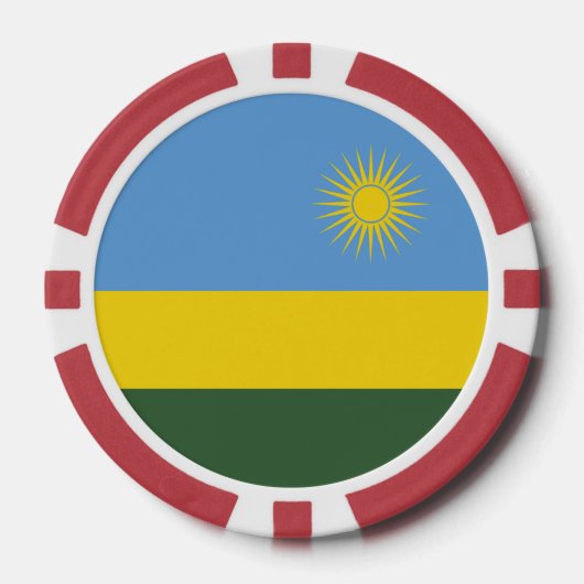Lot De Jeton De Poker Drapeau du Rwanda (Recto)
