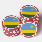 Lot De Jeton De Poker Drapeau du Rwanda (Empiler)