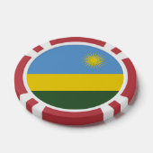 Lot De Jeton De Poker Drapeau du Rwanda (Simple)