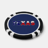 Lot De Jeton De Poker Drapeau du Texas (Simple)
