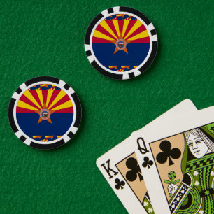 Lot De Jeton De Poker Drapeau et sceau de l'Arizonan, Drapeau de l'Arizo