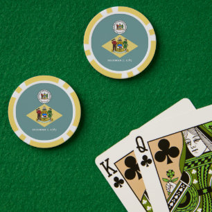 Lot De Jeton De Poker Drapeau et sceau du Delaware, Delaware