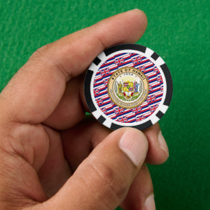 Lot De Jeton De Poker Drapeau et sceau hawaïen, Drapeau d'Hawaii