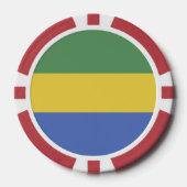 Lot De Jeton De Poker Drapeau Gabon (Recto)