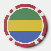 Lot De Jeton De Poker Drapeau Gabon (Verso)