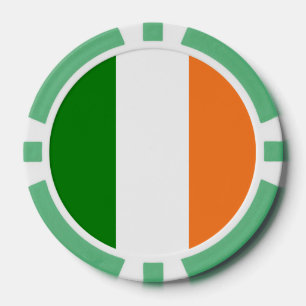 Lot De Jeton De Poker Drapeau Irlandais Total