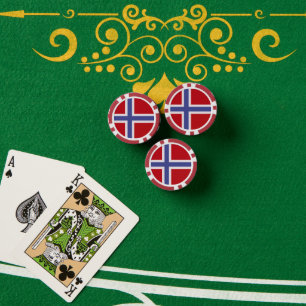 Lot De Jeton De Poker Drapeau norvégien