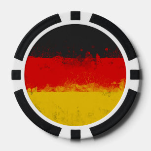 Lot De Jeton De Poker Drapeau peint Grunge de l'Allemagne