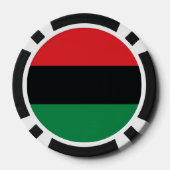 Lot De Jeton De Poker Drapeau rouge, noir et vert (Verso)