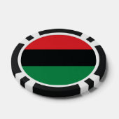 Lot De Jeton De Poker Drapeau rouge, noir et vert (Simple)