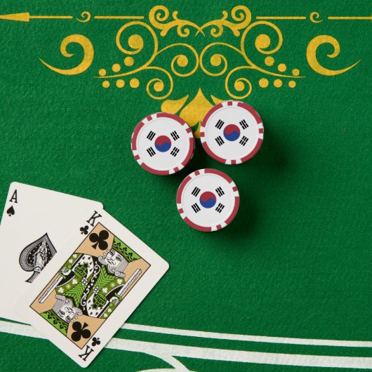 Lot De Jeton De Poker drapeau sud-coréen (Table de poker (pile))