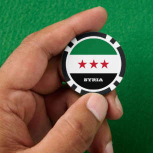Lot De Jeton De Poker Drapeau syrien patriotique