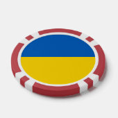 Lot De Jeton De Poker Drapeau ukrainien (Simple)