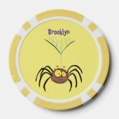 Lot De Jeton De Poker Drôle mignon dessin animé d'araignée moelleuse (Verso)