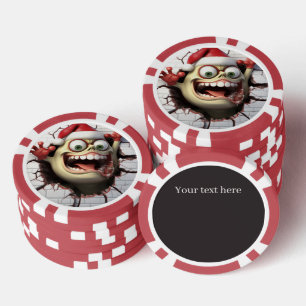 Lot De Jeton De Poker Drôle monstre festif de Noël 3ème