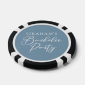 Lot De Jeton De Poker Dusty Blue Bachelor Party Personnalisé (Simple)