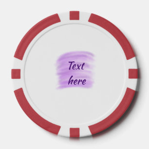 Lot De Jeton De Poker Eclaboussures d'aquarelle violette ajoutent du tex