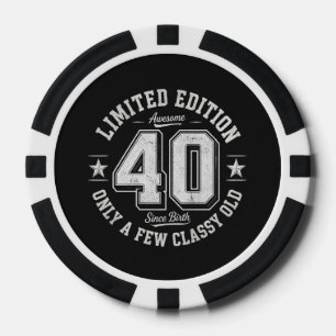 Lot De Jeton De Poker Édition Limitée Anniversaire Incroyable 40 Ans