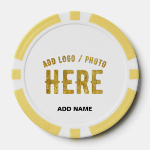 LOT DE JETON DE POKER ÉLÉGANT BLANC PERSONNALISABLE MODERNE VERIFIED MAR