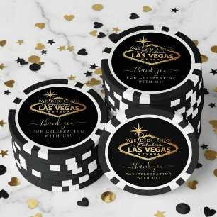 Lot De Jeton De Poker Elégant Las Vegas Destination Mariage Faveur