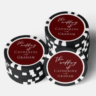 Lot De Jeton De Poker Elégant Mariage personnalisé Bourgogne