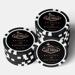 Lot De Jeton De Poker Elégante fête d'anniversaire de Las Vegas