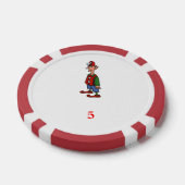 Lot De Jeton De Poker Elf At Attention rouge 5 puce de poker rayé (Simple)