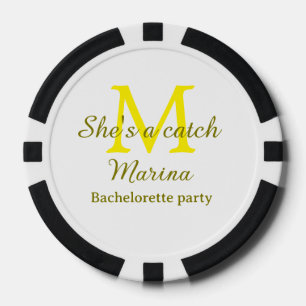 Lot De Jeton De Poker Elle est un parti de filles à bachelorette jaune m