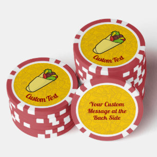 Lot De Jeton De Poker Emballage sandwich Tortilla