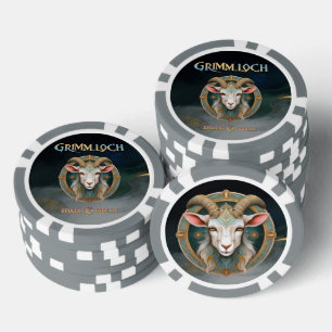 Lot De Jeton De Poker Emblème de chèvre de Grimmloch Jeu de rôle fantast