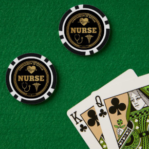 Lot De Jeton De Poker Emblème de l'infirmière professionnelle La compa