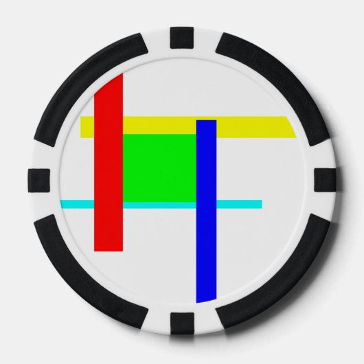 Lot De Jeton De Poker Embrassage coloré (Recto)