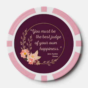 Lot De Jeton De Poker Emma De Jane Austen Citation I - Style Cute
