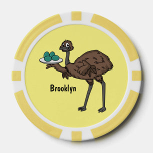 Lot De Jeton De Poker Emu avec dessin animé d'oeufs