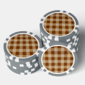 Lot De Jeton De Poker En vichy rétro Brown (Empiler)