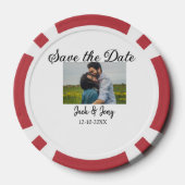 Lot De Jeton De Poker enregistrer la date simple minimum ajouter le nom (Verso)