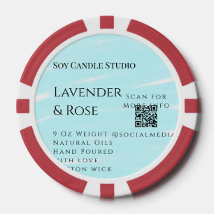Lot De Jeton De Poker Entreprise de bougies de soja à la rose lavande aj