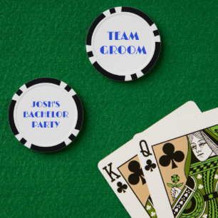 Lot De Jeton De Poker Équipe Bleu Royal pour l'Enterrement de Vie de Gar