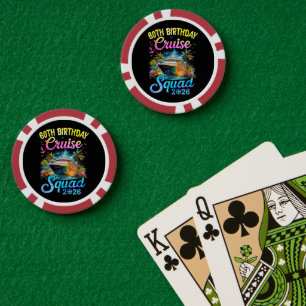 Lot De Jeton De Poker Équipe de croisière pour les 60 ans 2026 Fête de c