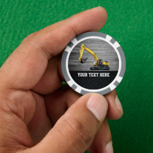 Lot De Jeton De Poker Équipement lourd Excavateur d'affaires Constructio