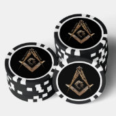 Lot De Jeton De Poker Esprit maçonnique (BrownishGold) (Empiler)