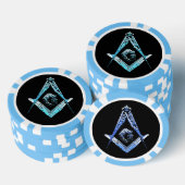 Lot De Jeton De Poker Esprit maonique (BrightBlue) (Empiler)