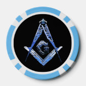 Lot De Jeton De Poker Esprit maonique (BrightBlue) (Verso)