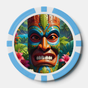 Lot De Jeton De Poker Étui de téléphone à masque Tiki