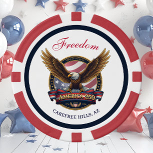 Lot De Jeton De Poker Événement du 250e anniversaire des États-Unis