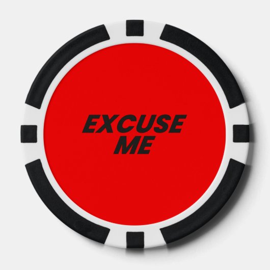 LOT DE JETON DE POKER EXCUSE-MOI POKER CHIP (Recto)