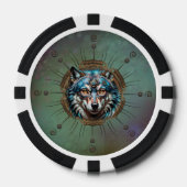 Lot De Jeton De Poker Fantasytic steampunk wolf. (Recto)