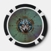 Lot De Jeton De Poker Fantasytic steampunk wolf. (Verso)